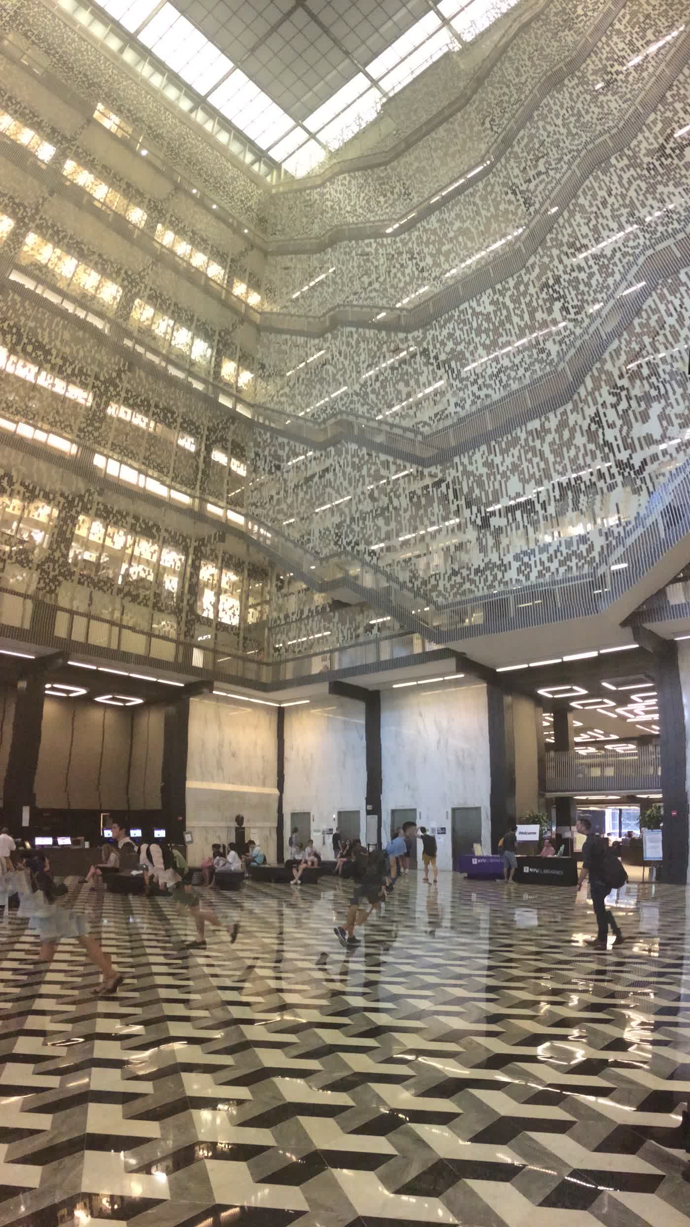 Bobst Library interior.