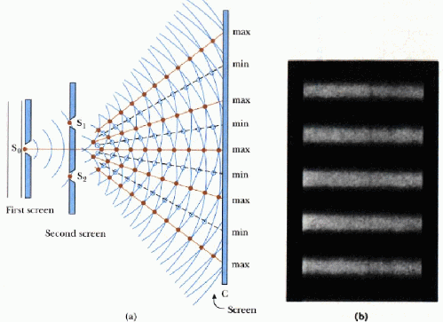A diagram of the double-slit experiment.